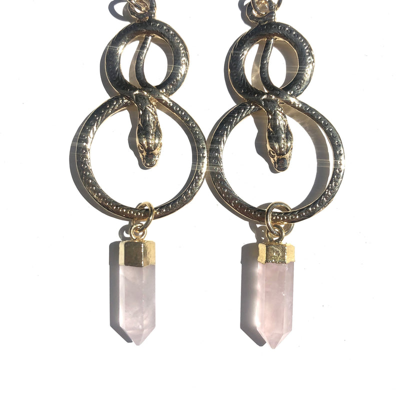 Kundalini Serpant Crystal Earrings