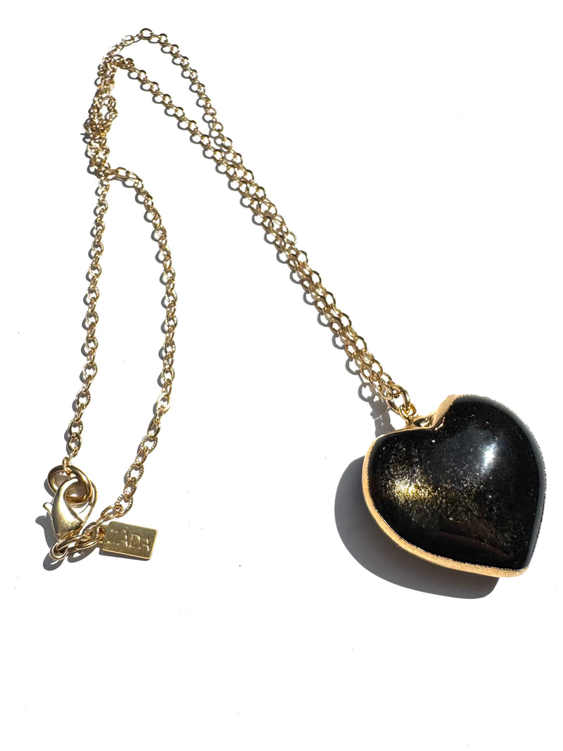 Obsidian Heart Necklace
