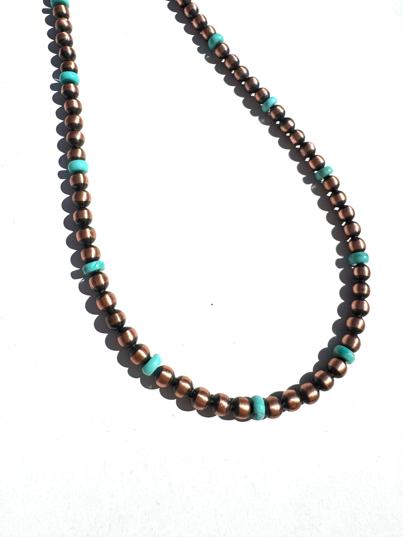 Turquoise Copper Necklace Set