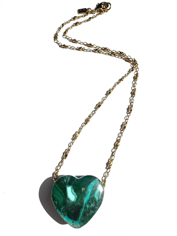 Malachite Heart Necklace