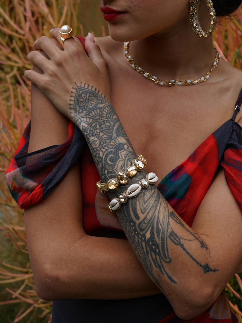 Golden & Cowry Bracelets