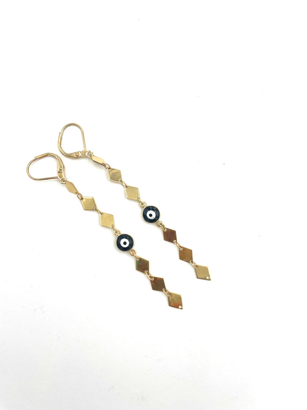 Black Evil Eye Earrings