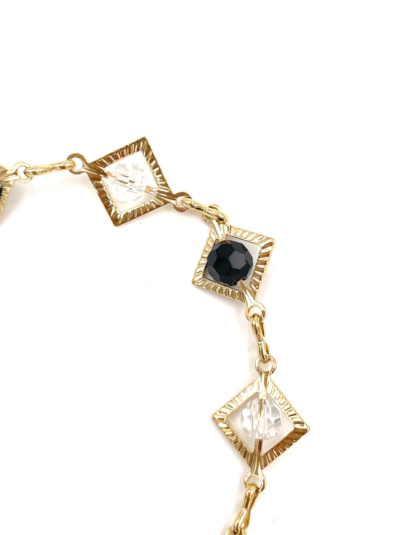Black & Clear Diamond Bracelet