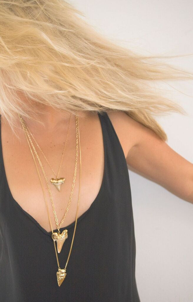 Small Gold Dipped Shark Tooth